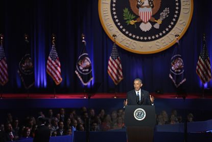 President Obama delivers his farewell address in Chicago.