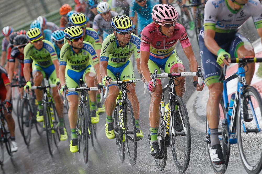 Alberto Contador stayed safe on the F1 track in Imola