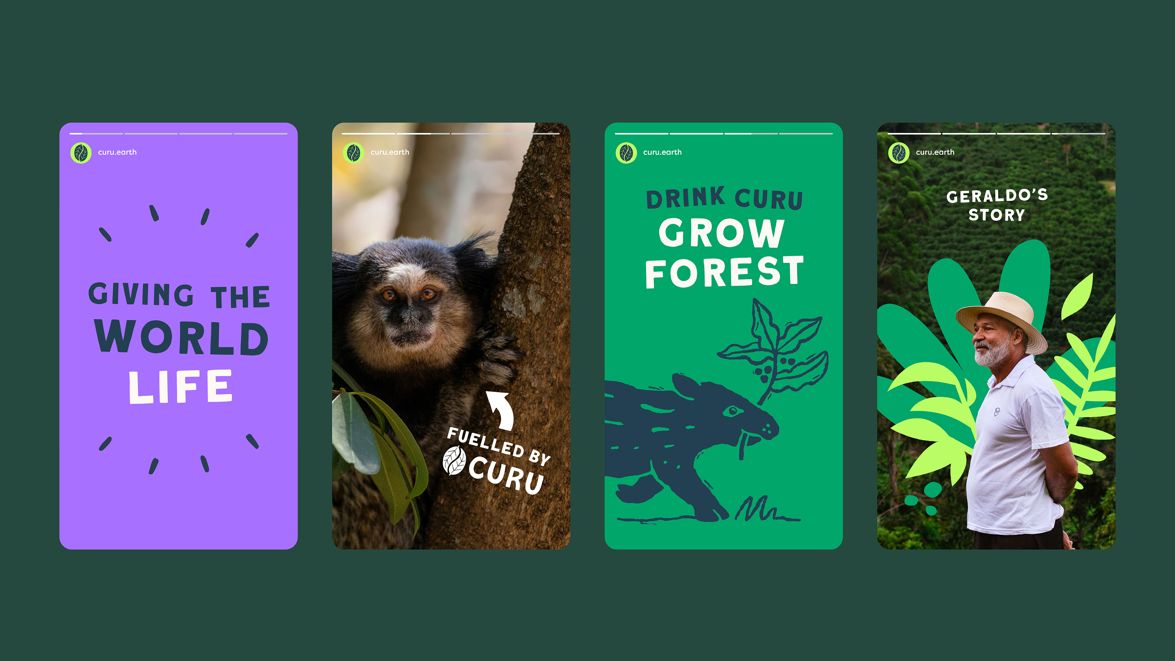 Curu nature loving coffee branding