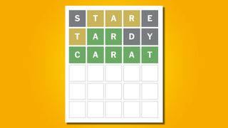 Wordle answer 663 on a yellow background