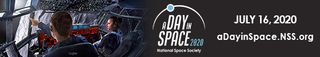 The National Space Society will host "A Day in Space" celebration of spaceflight online on July 16, 2020.
