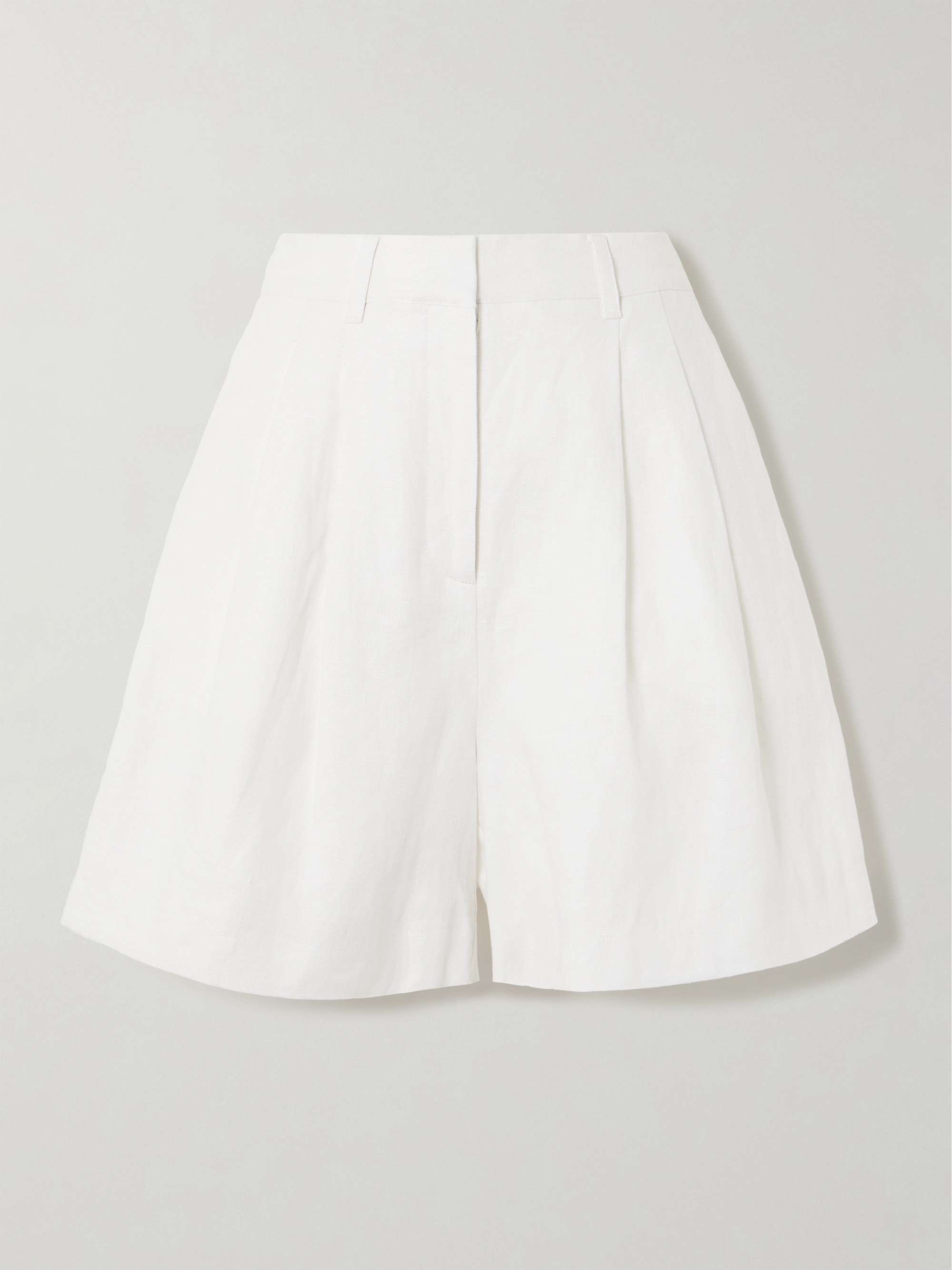 Marchello Pleated Linen Shorts