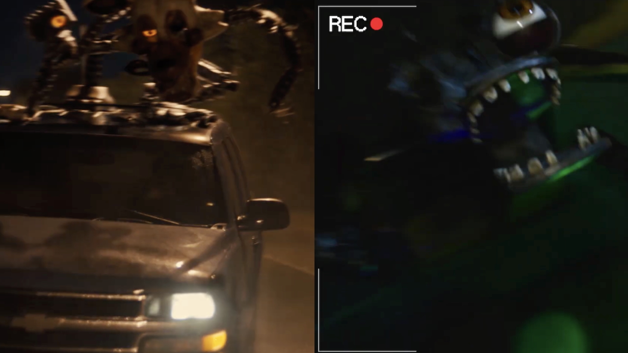 Side by side of Mangle shots n Five Nights At Freddy's 2
