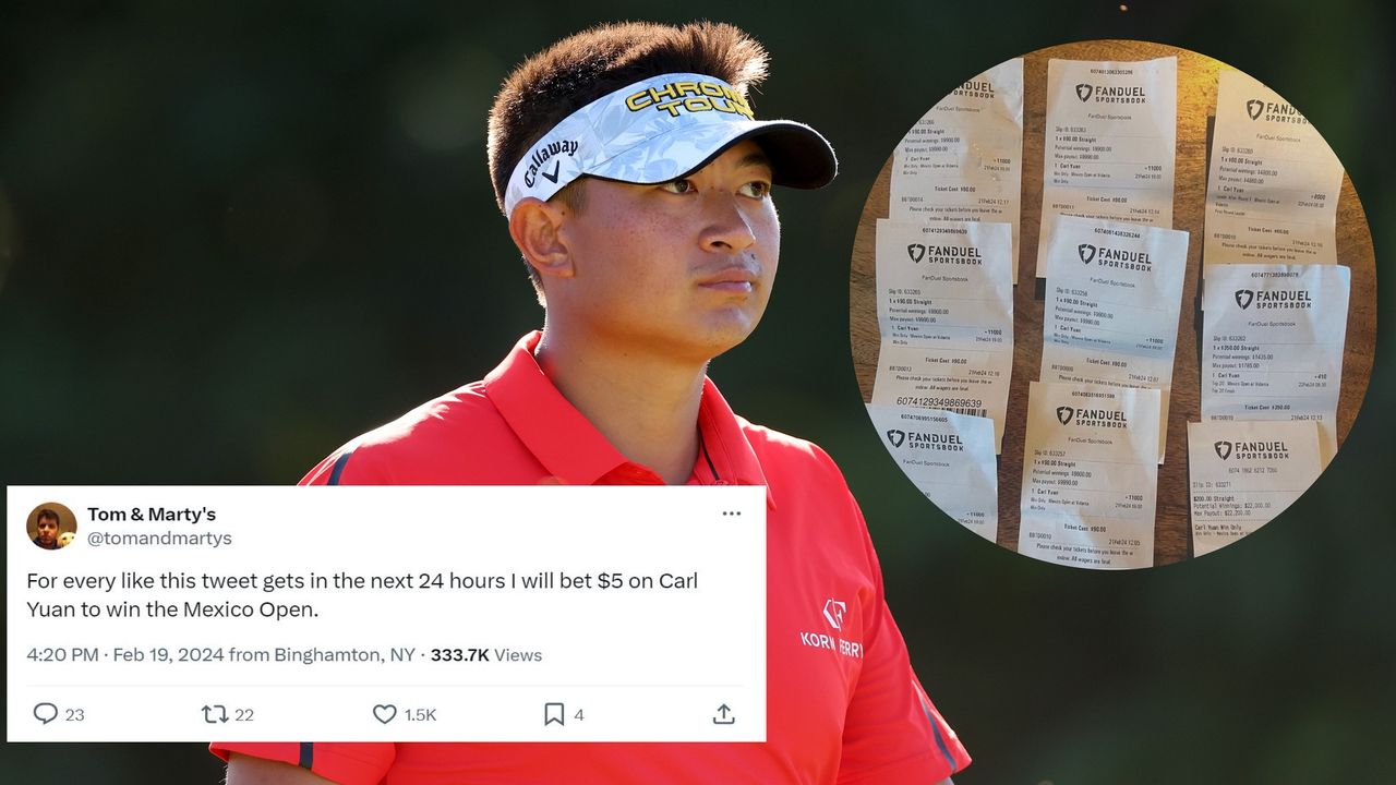 Carl Yuan has had a huge bet put on him for the Mexico Open