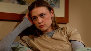 Hayley Erin as Claire in a mental rehabilitation facility in The Young and the Restless