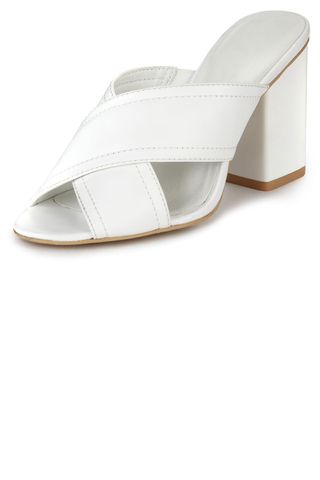 Marks And Spencer White Mules, £29.50