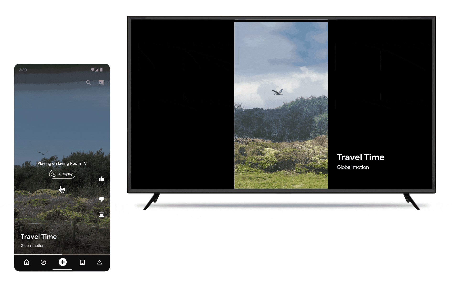 Chromecast beaming TikTok video to a TV