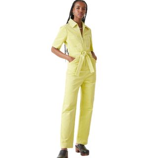 & Other Stories Belted Short Sleeve Jumpsuit