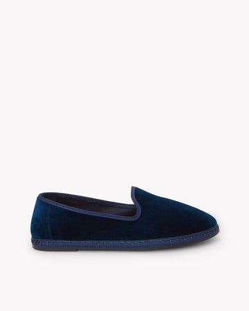 Women's Venetian Flat | Velvet | Royal Navy