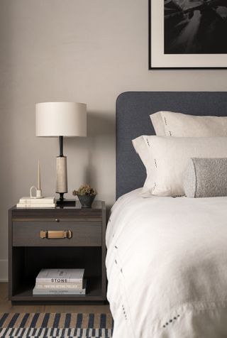 A stylish bedside table
