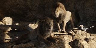 Mufasa, Scar and Zazu in The Lion King