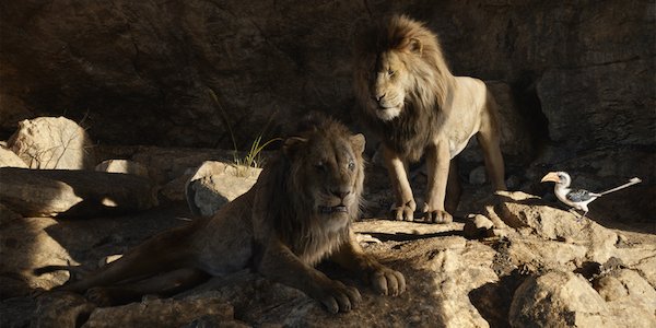 Mufasa, Scar and Zazu in The Lion King