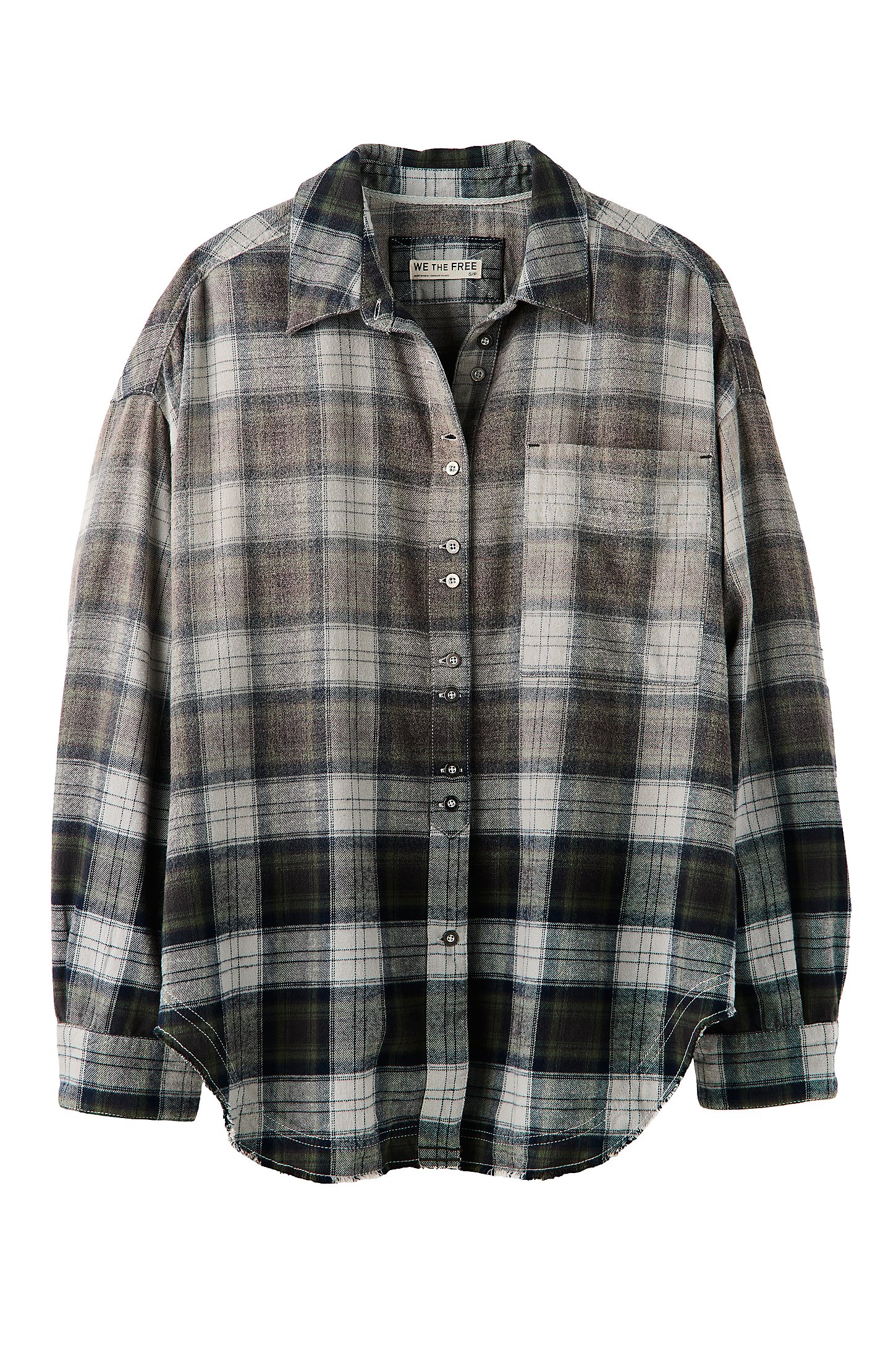 A Free People plaid shirt.