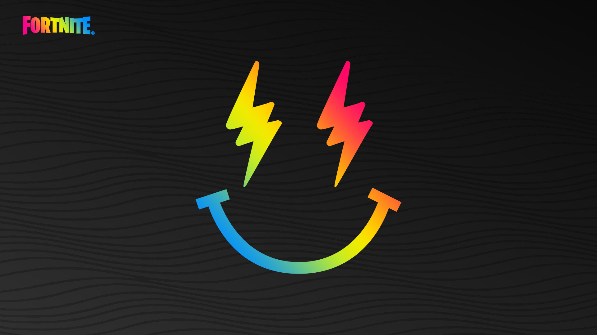 A smiley face with lightning bolts for eyes in a rainbow color - a symbol associated with J Balvin
