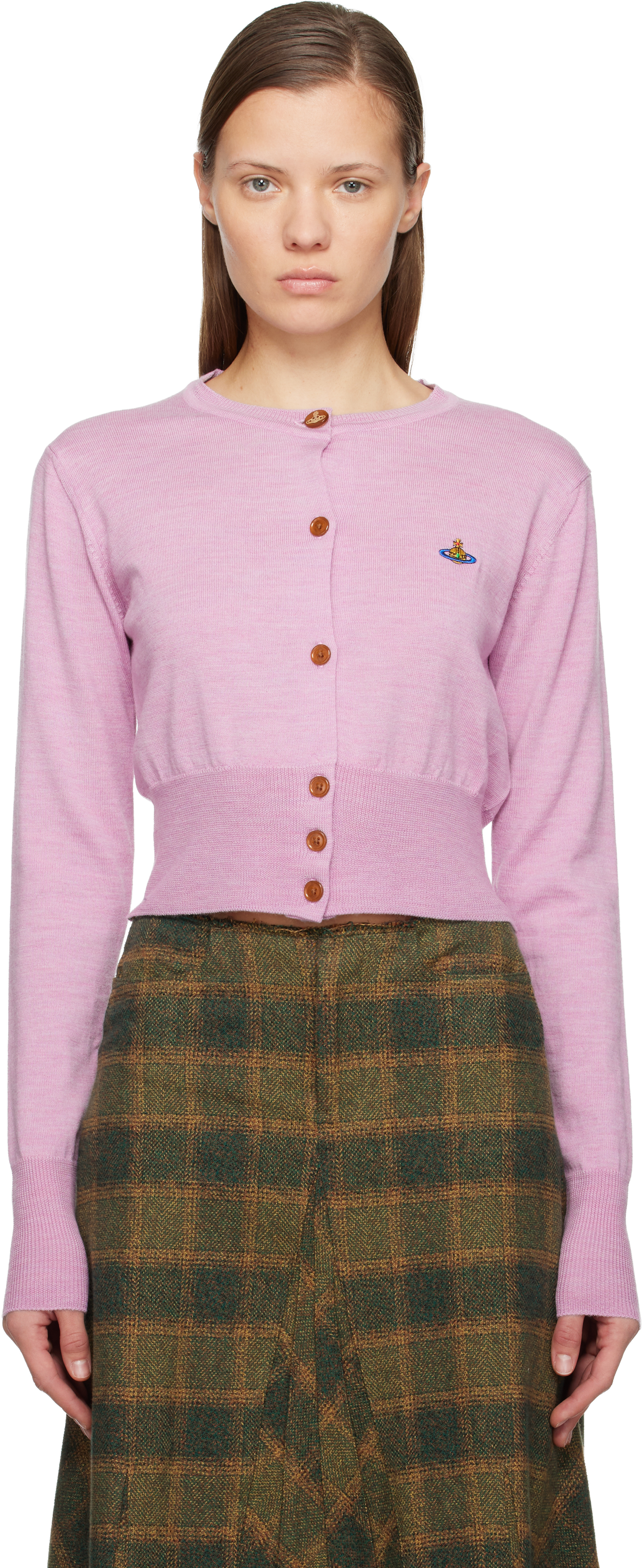 Pink Bea Cropped Cardigan