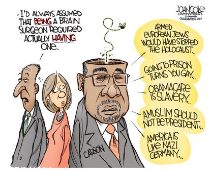 Political cartoon U.S. Ben Carson 2016