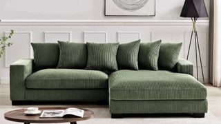 dark green sectional sofa