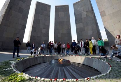 The Tsitsernakaberd Armenian Genocide Memorial in Yerevan.
