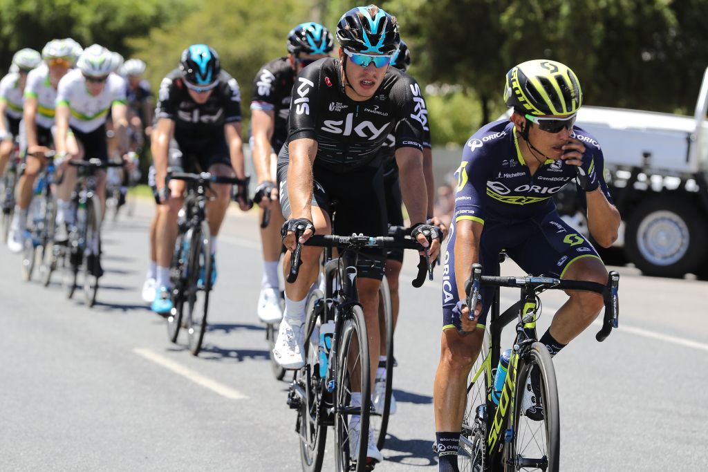 Team Sky and Orica-Scott spent the majority of the race on the front