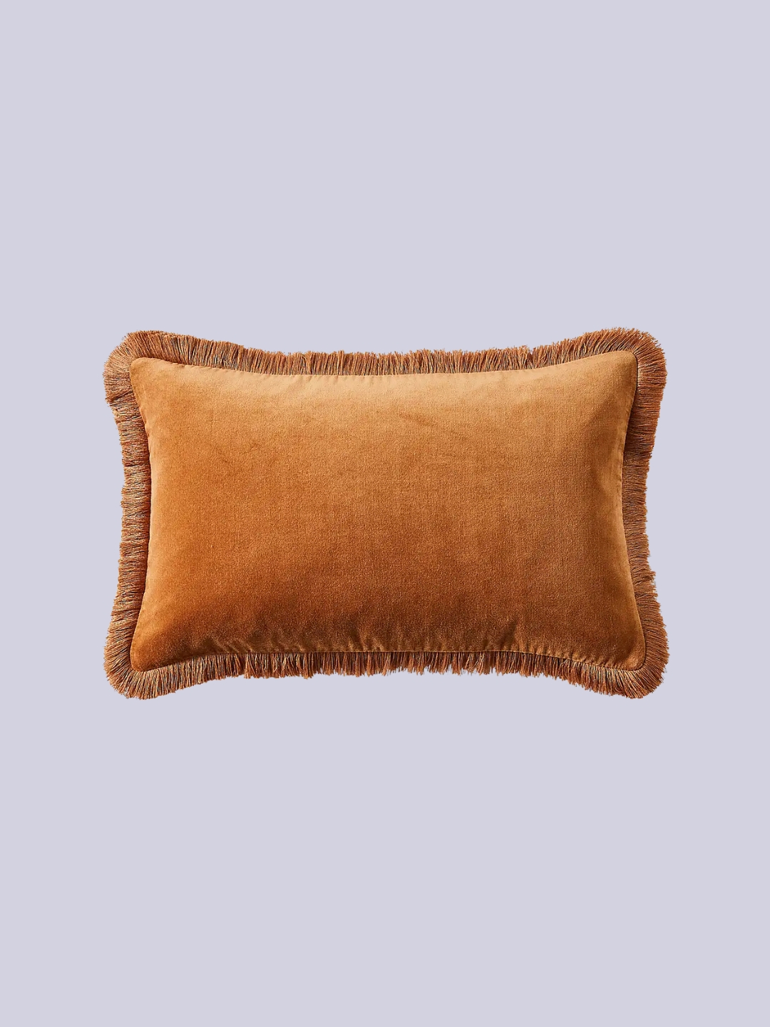 Dunelm, Fringed Cotton Velvet Cushion