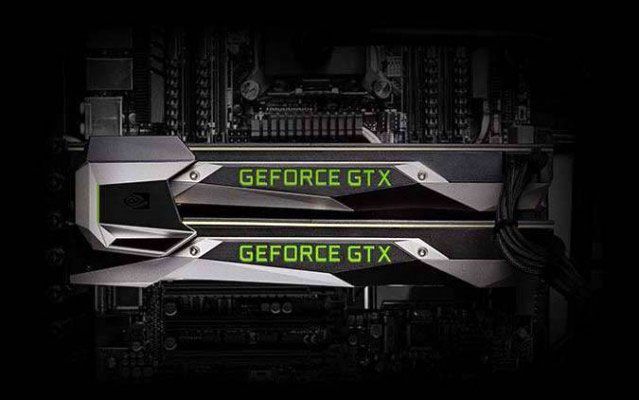 An Nvidia GeForce GTX graphics card.