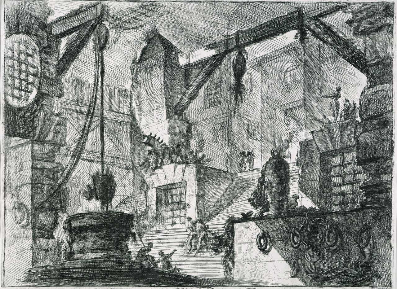 The Well by Piranesi, an etching for the Carcieri series, 1749-50.