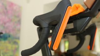 Zwift Ride levers showing shift buttons and paddles