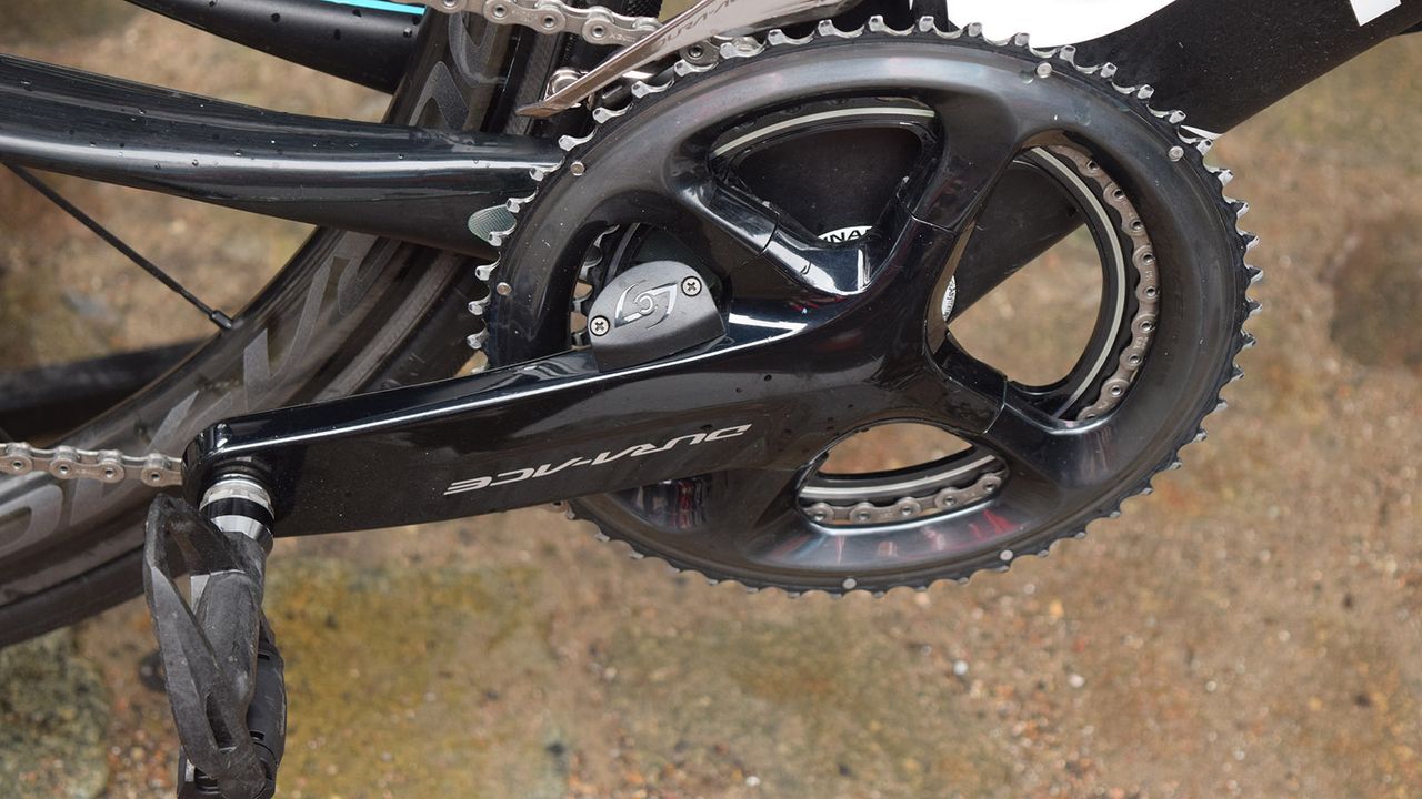 Team Sky had a mix of Stages and Shimano power meters for the race