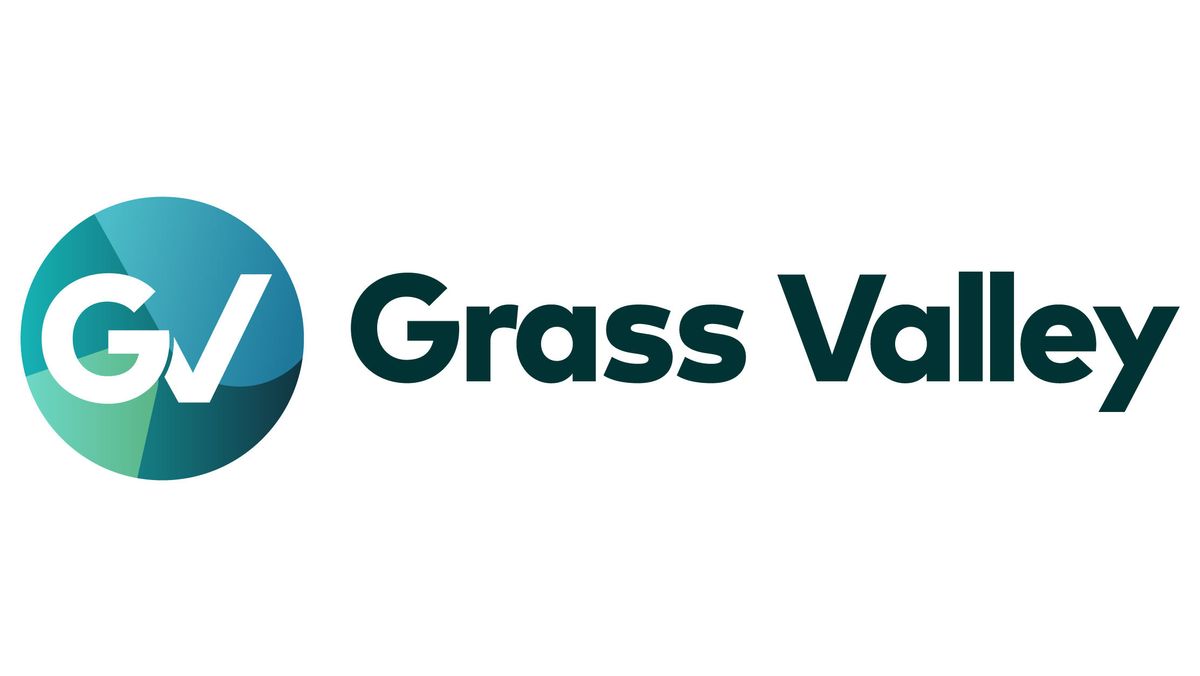 The Grass Valley logo. 