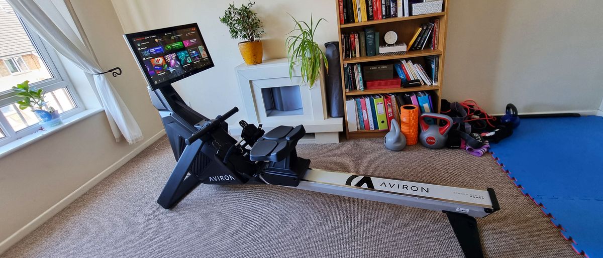 Aviron Strong Series Rower being tested in our full review