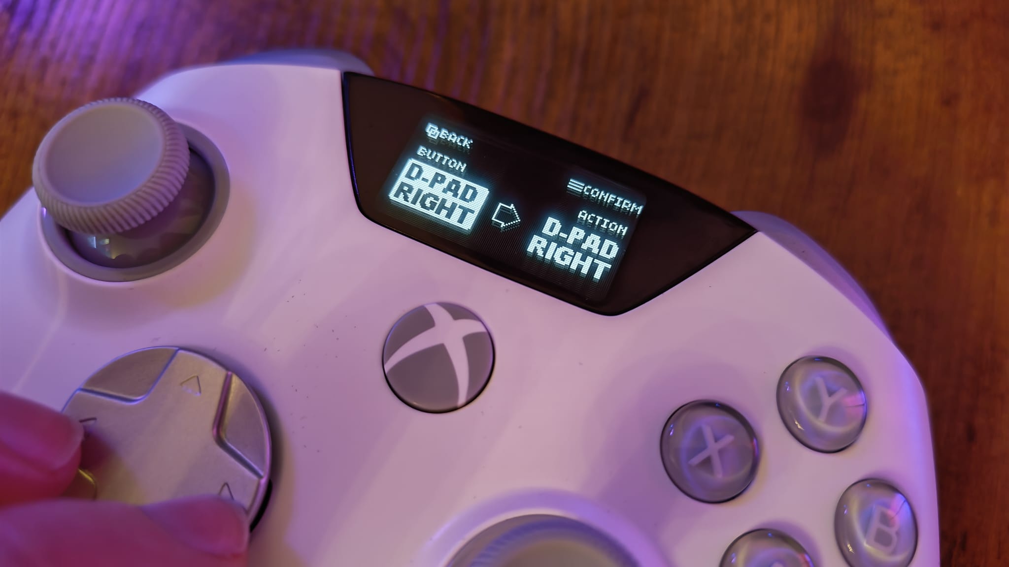 Button mapping being displayed on the SteelSeries Aeon Pro