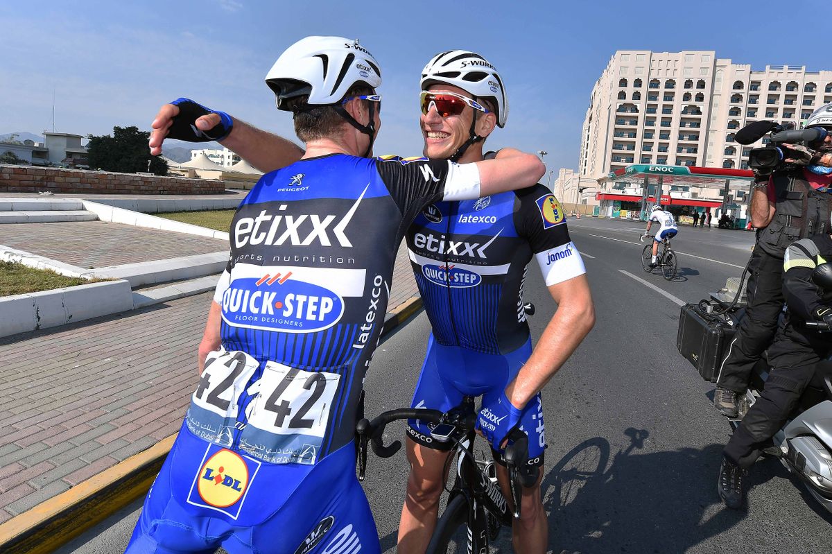 Etixx-Quickstep celebrates Marcel Kittel's win in Dubai