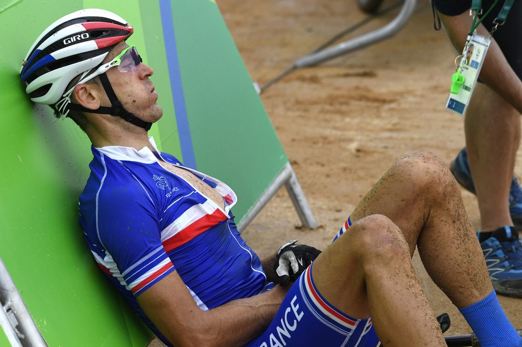 Julien Absalon (France) takes in the race after finishing in 8th