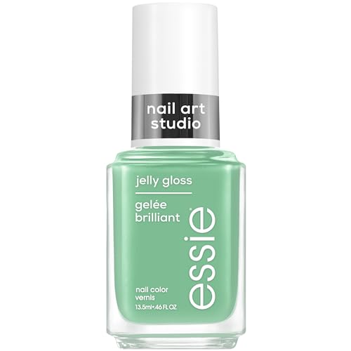 Essie Nail Art Studio Jelly Gloss Polish, Vegan, Sheer Green Nail Polish, Cactus Jelly, 0.46 Fl Oz