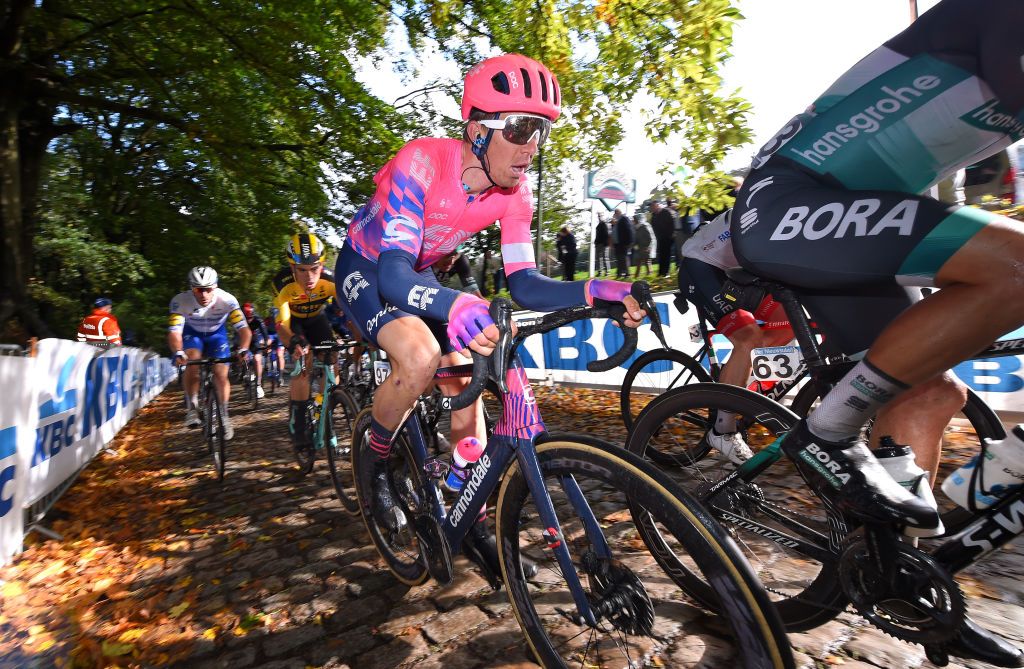 WEVELGEM BELGIUM OCTOBER 11 Sep Vanmarcke of Belgium and Team EF Pro Cycling Cobblestones during the 82nd GentWevelgem In Flanders Fields 2020 Men Elite a 2325km race from Ypres to Wevelgem GentWevelgem FlandersClassic on October 11 2020 in Wevelgem Belgium Photo by Luc ClaessenGetty Images
