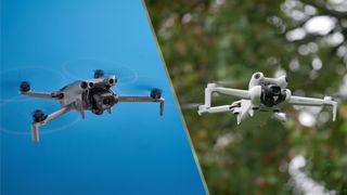 A DJI Mini 5 Pro and a DJI Mini 4 Pro