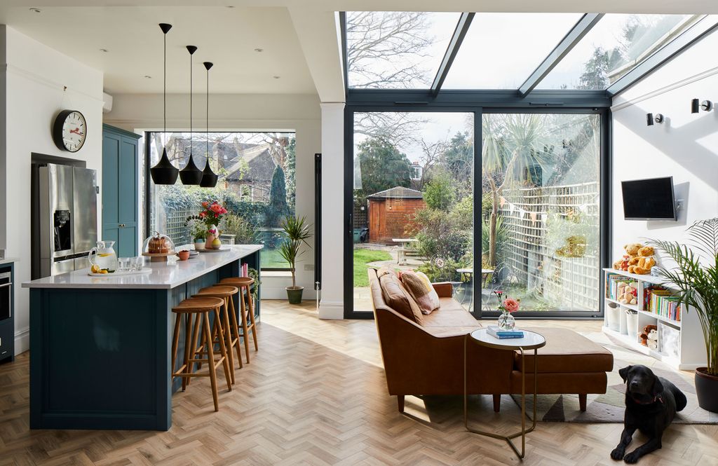 Real home: striking glazing transforms this Edwardian house's kitchen ...