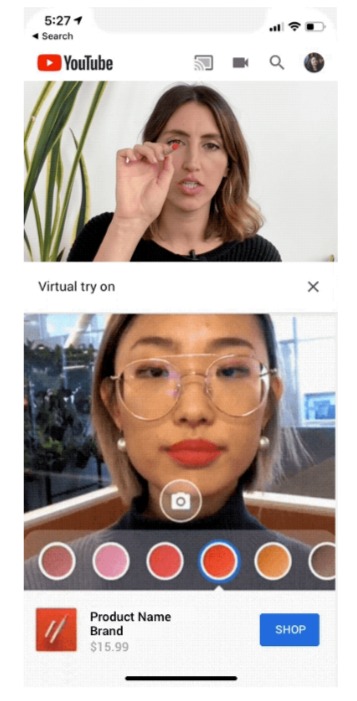 YouTube now lets you try on makeup with AR