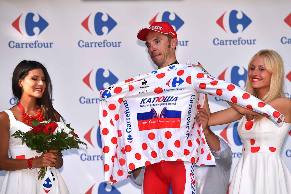 Joaquim Rodriguez on the stag 18 podium.