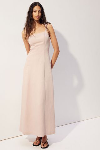 H&M, Linen-Blend Maxi Dress