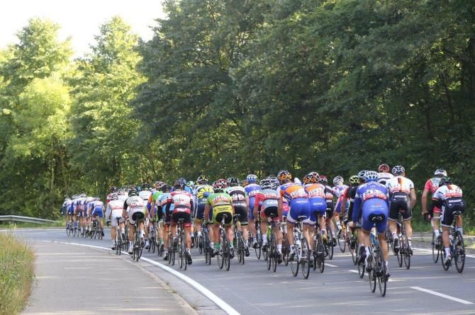 The rear of the peloton