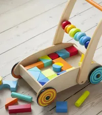 Baby Walker with Bright Wooden Blocks - £29.99 | The Entertainer