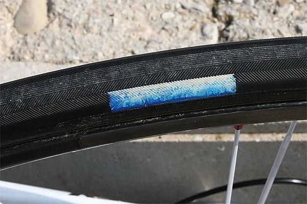 Contador's tubulars bear a well-faded Hutchinson hot stamp.