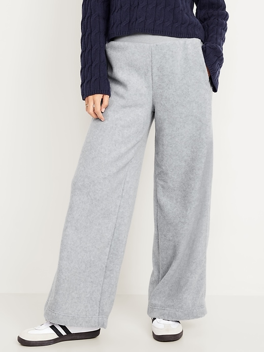 Extra High-Waisted Microfleece Wide-Leg Sweatpants