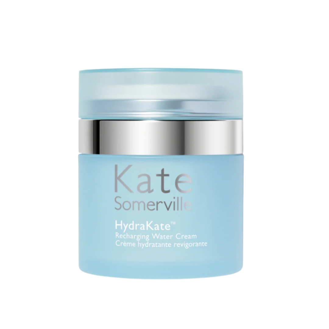 A product shot of the Kate Somerville HydraKate™ Recharging Water Cream, on a white background