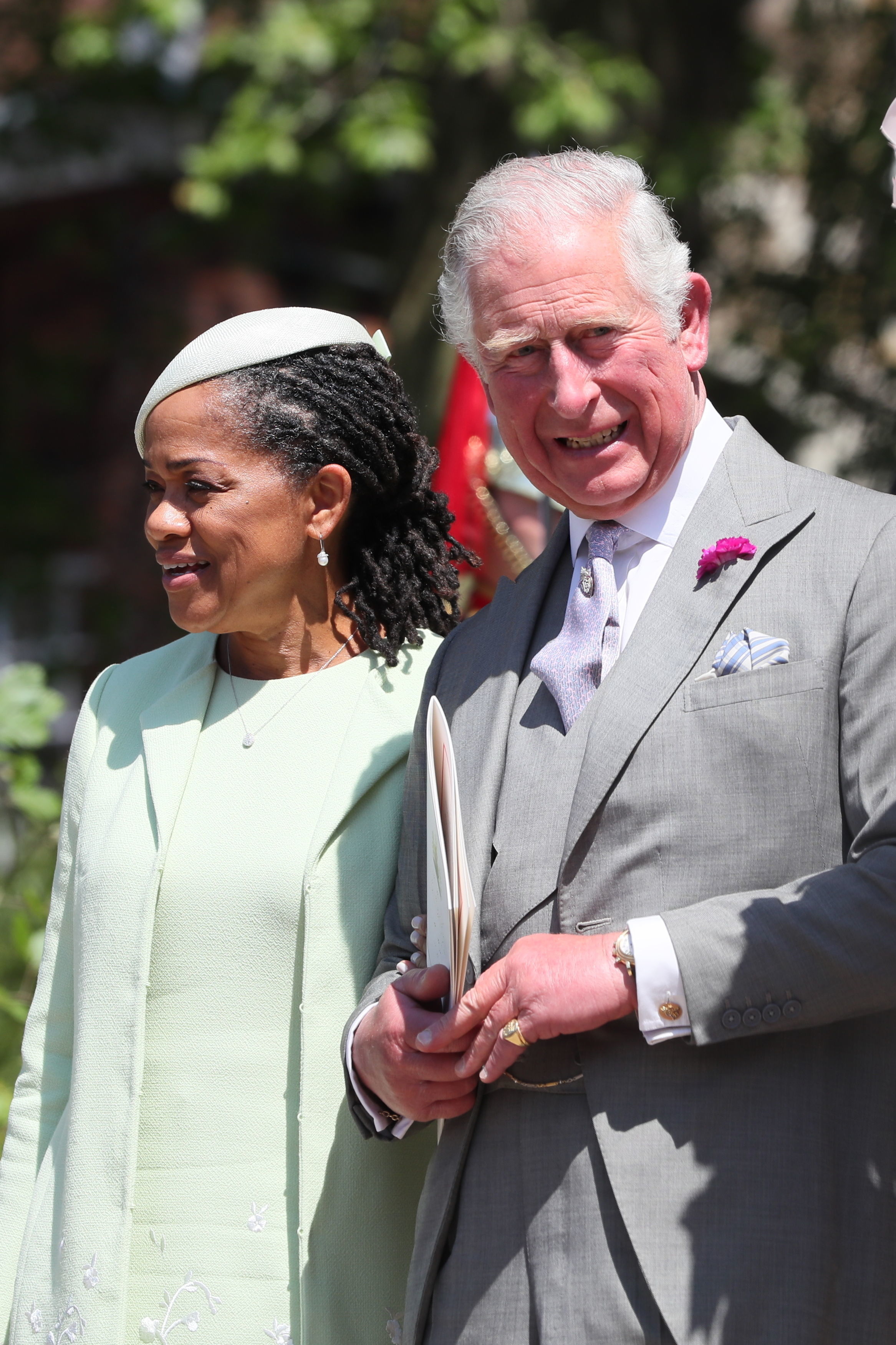Doria Ragland and The King at Prince Harry and Meghan Markle's wedding