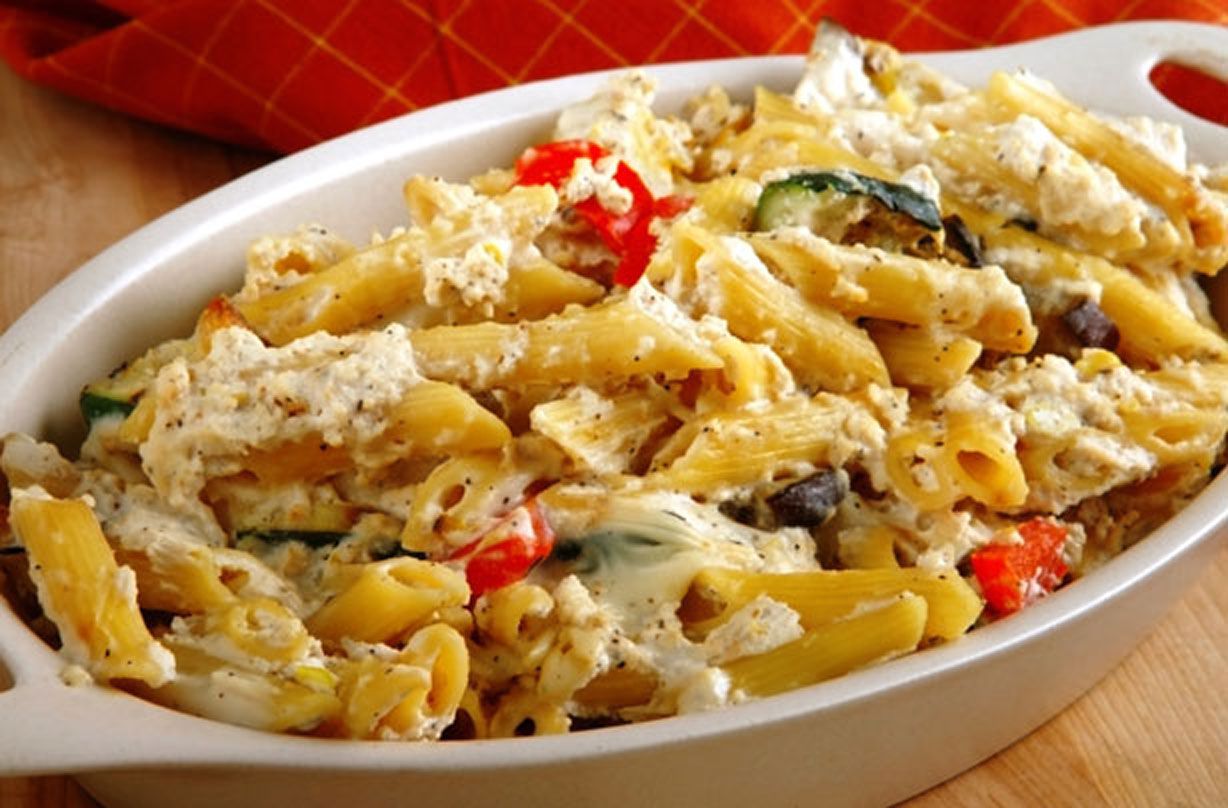 Courgette, bacon and chilli pasta bake Dinner Recipes GoodtoKnow