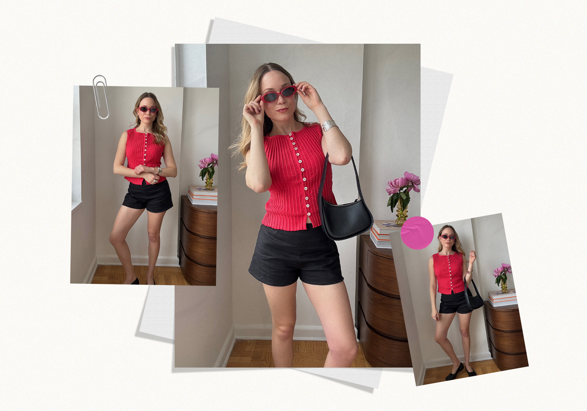 Collage of Editor Summer Outfit