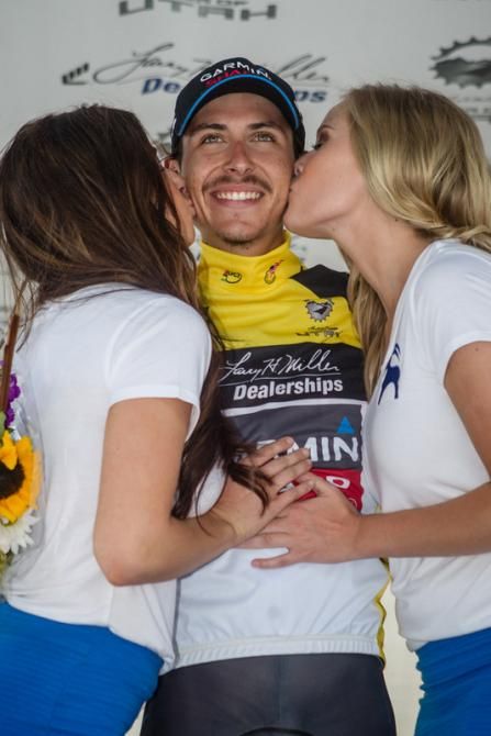 Lachlan Morton (Garmin-Sharp) was all smiles on the podium.