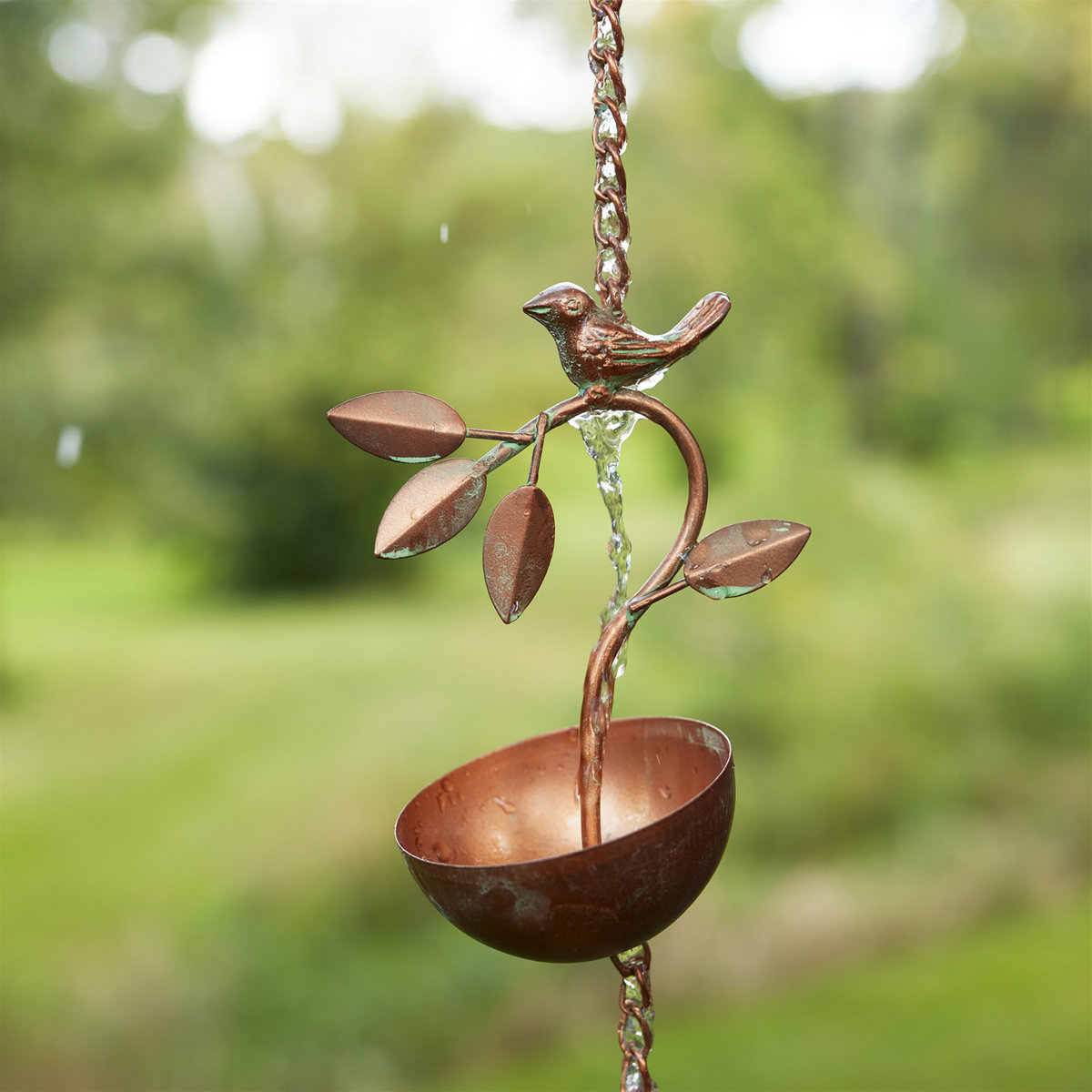 Arlmont &amp;amp; Co. Bird Branch Rain Chain 70"l | Wayfair